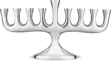 Zion Judaica Stunning Sleek Designers for Hanukkah High Polished Traditional Candle and Oil Chanukiah Classic