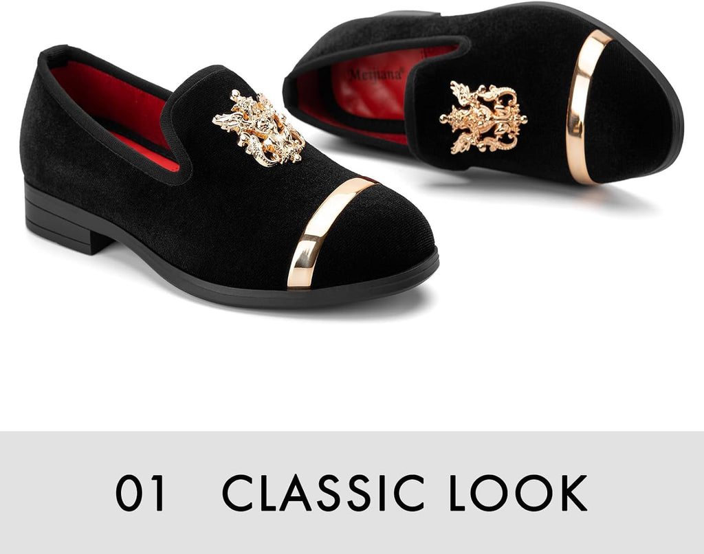 Boy's Loafers Slip-On Dress Shoes Dress Formal Tuxedo Shoes