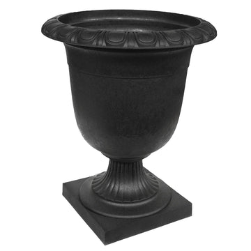Crescendo Self-Watering Urn Planter, Slate, 19" x 23"