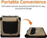 Portable Folding Soft Dog Crate, Double Door, Collapsible Travel Kennel, Easy to Assemble, Medium