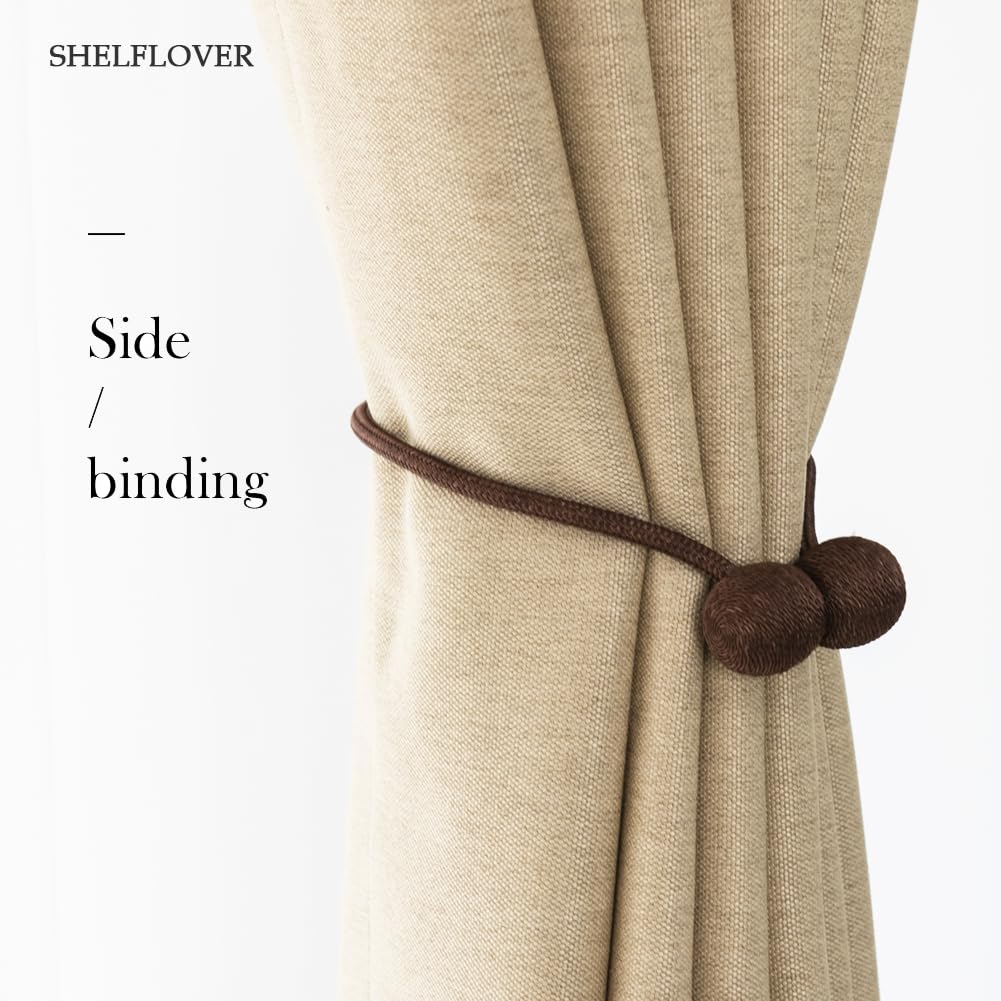 Magnetic Curtain Tiebacks 2pcs, Curtain Buckles Holders Living Room Home Window Treatment Decorative, Thicken