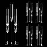4 Set 5 Arm Acrylic Candelabra Centerpiece, Mjkeomo 27'' Tall Clear Candle Holder for Table, Wedding, Christmas