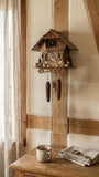 Cuckoo Palace German Cuckoo Clock – Black Forest Hillside Chalet with Animal Figures – Quartz Movement with Music – Night Silence Sensor...