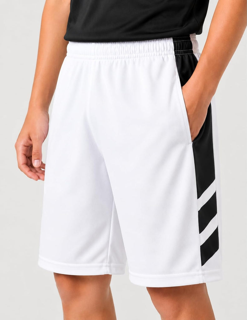 5 Pack Youth Boys Knee Length Basketball Shorts