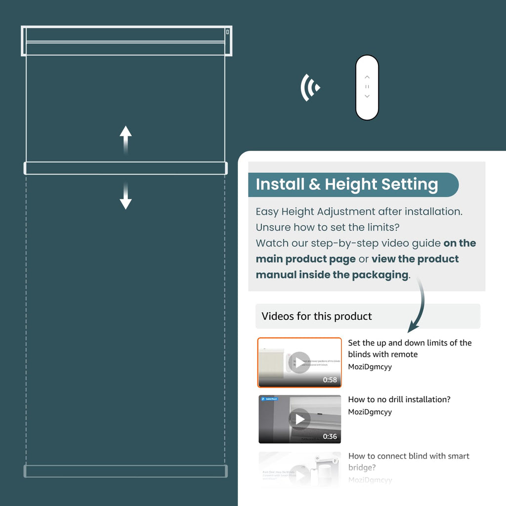 Motorized Cordless Roller Shades - Electric Blinds with Remote Control, Automatic for Windows (Light Linen, x