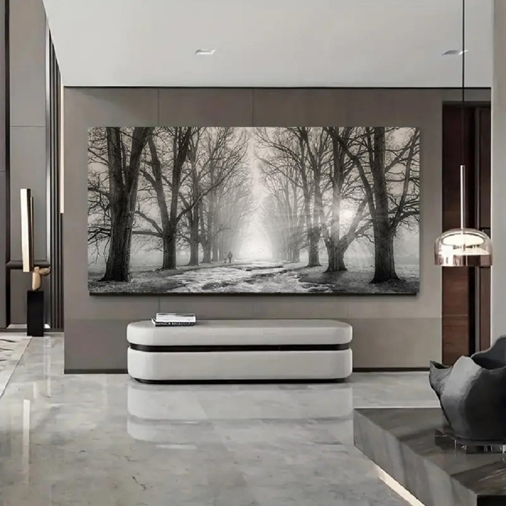 Wall Art Bedroom Black and White Wall Decor Forest Wall Pictures Tree Canvas Prints Art Landscape Painting Modern