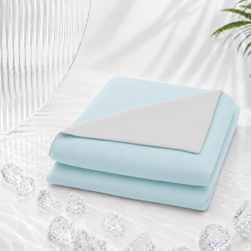 Double-Sided Cooling Comforter Queen, Ice Silk Summer Blanket, Smooth No-Stripes, No-Seam, Edge-Free Design