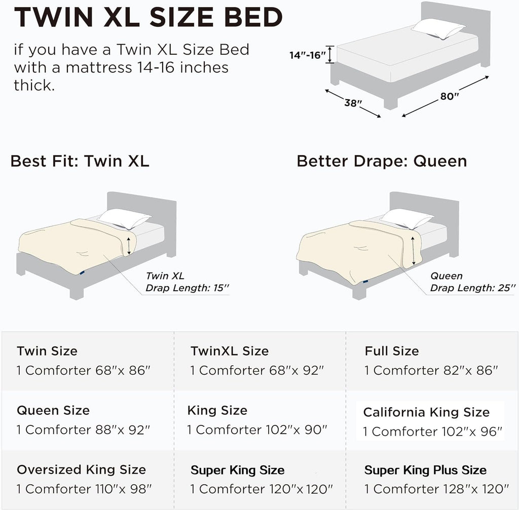 Soft Twin XL Comforter Duvet Insert-Lightweight Down Alternative Comforter with Corner Tabs-Fluffy Breathable Machine