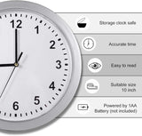 Wall Clock with Hidden Safe, 10 inch Plastic Secret Safe Wall Clock for Living Room Decor, Vintage Decor Clock Diversion Safe with...