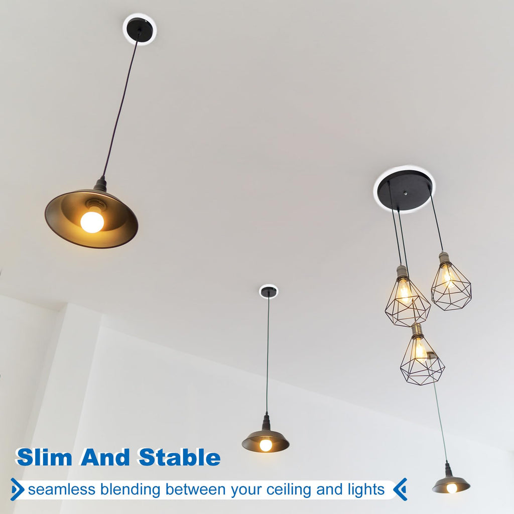 Goof Rings Inner Diameter 3.78", Outer Diameter 5.28", 8 Pcs Metal Goof Rings Cover Recessed Light Trim for Ceiling