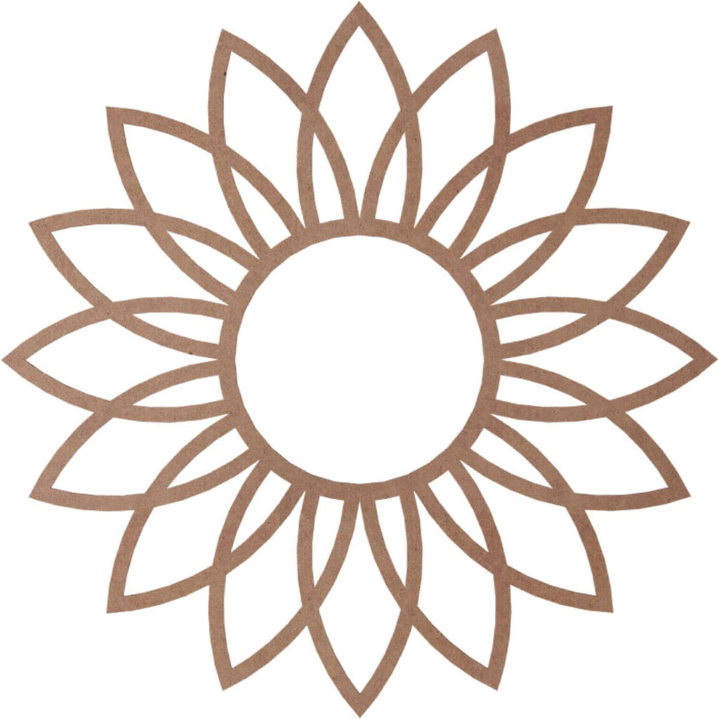 34"OD x 11 7/8"ID x 3/8"T Daisy Wood Fretwork Pierced Ceiling Medallion, Wood (Paint Grade)