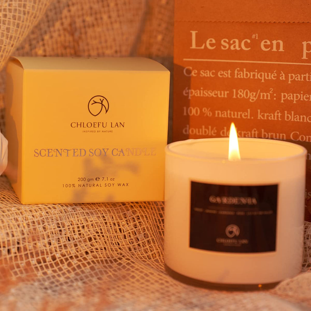 Vanilla & Coconut Scented Candle Sets Luxury Soy Jar Candle 7.1oz|45 Hour Long Lasting Burn Highly Scented Valentines