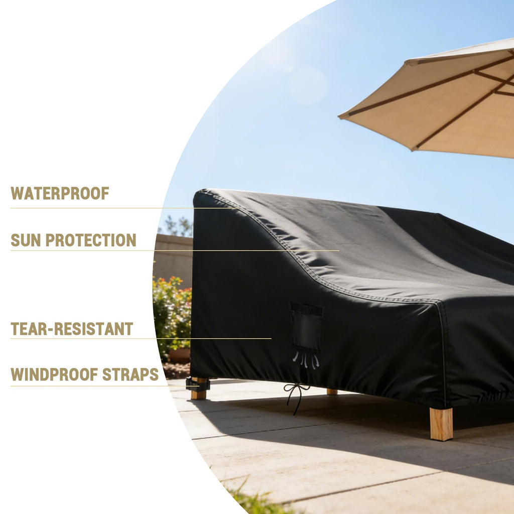 Waterproof Chaise Lounge Cover 84"L x 55"W x 32"H