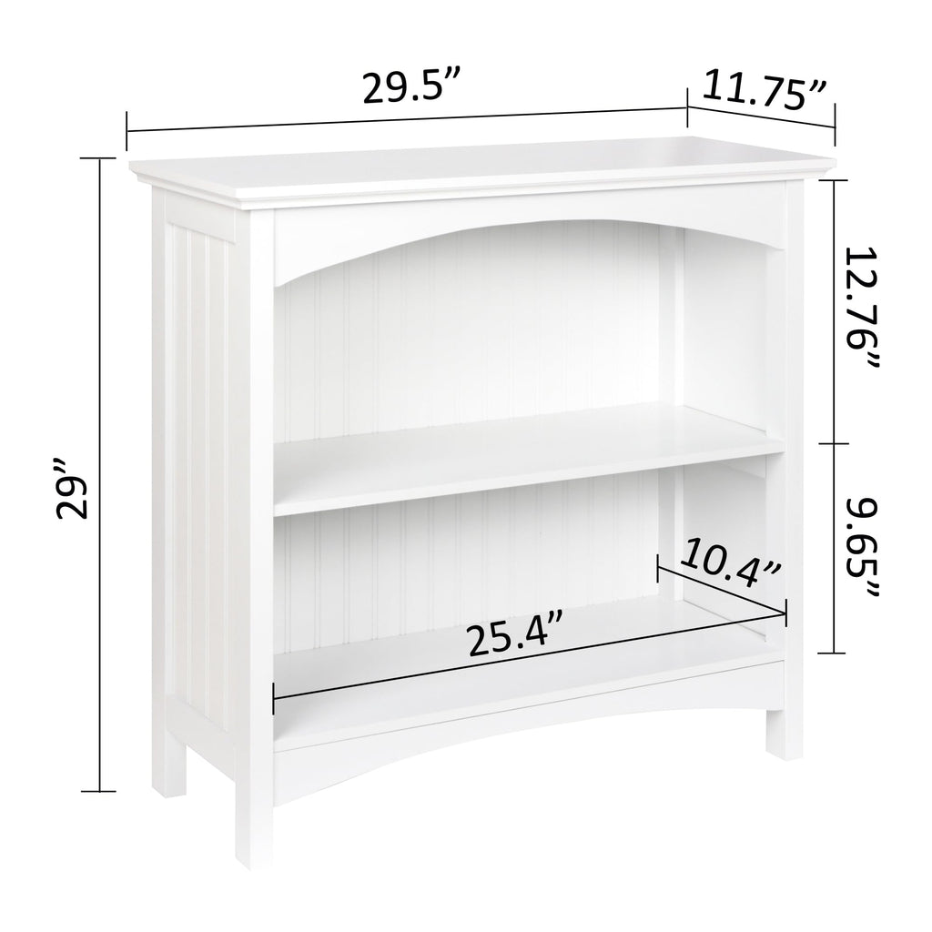 2 Tier Bookcase, 29 Inches, Cherry