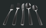 30-Piece Flatware Set For 6, Modern Sleek Design Silverware Set, 18 10 Stainless Steel Utensils