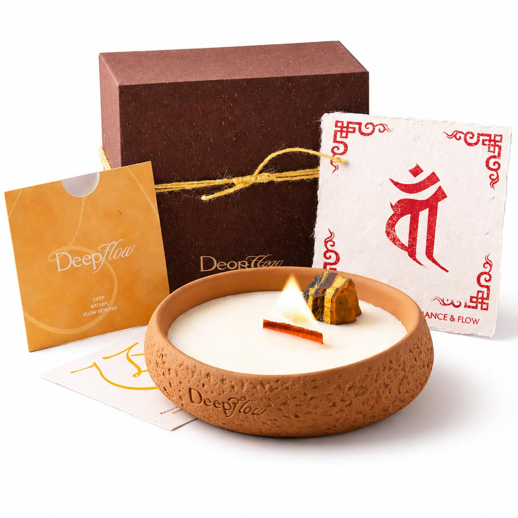 Tiger's Eye Luxury Protection Candle - Jangchub Gold Ritual, Confidence & Grounding Scented Candle for Manifestation