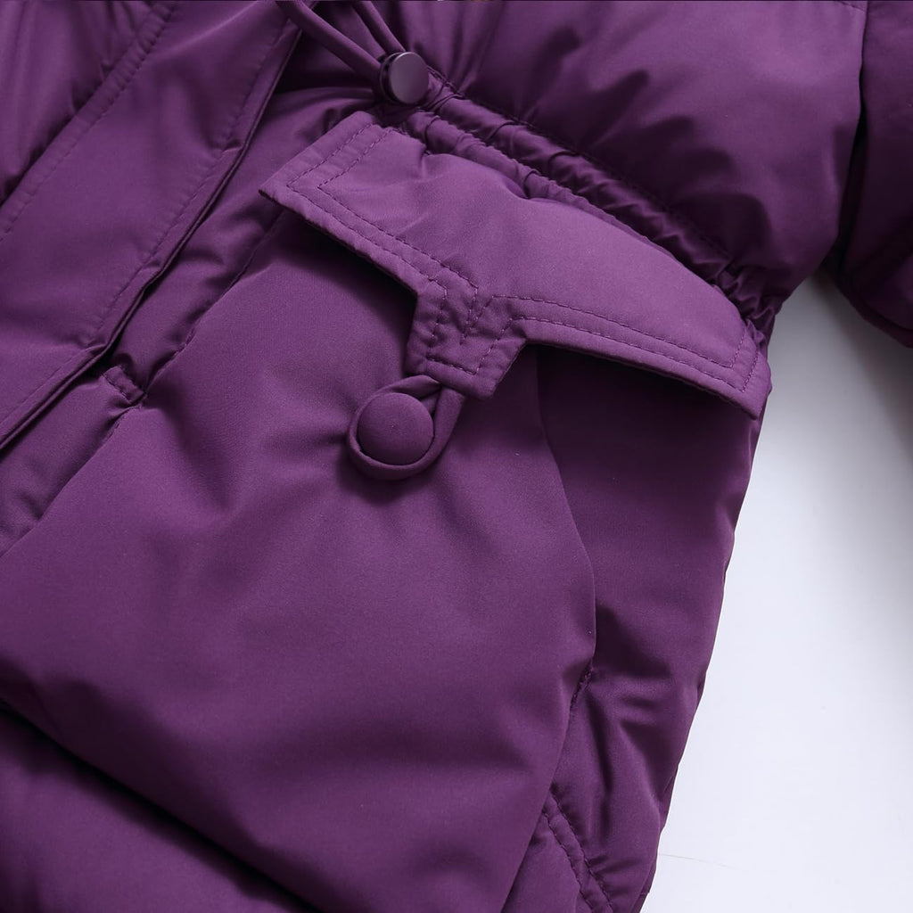 Girls Winter Coat Kids Puffer Jacket Padded Hooded Parka Clothes