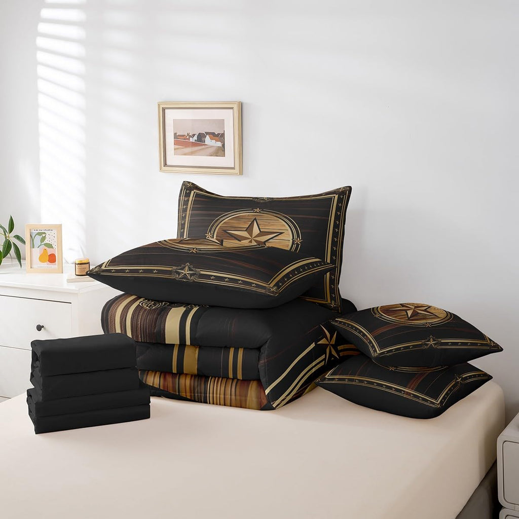 7 Piece Western Texas Star Comforter Set