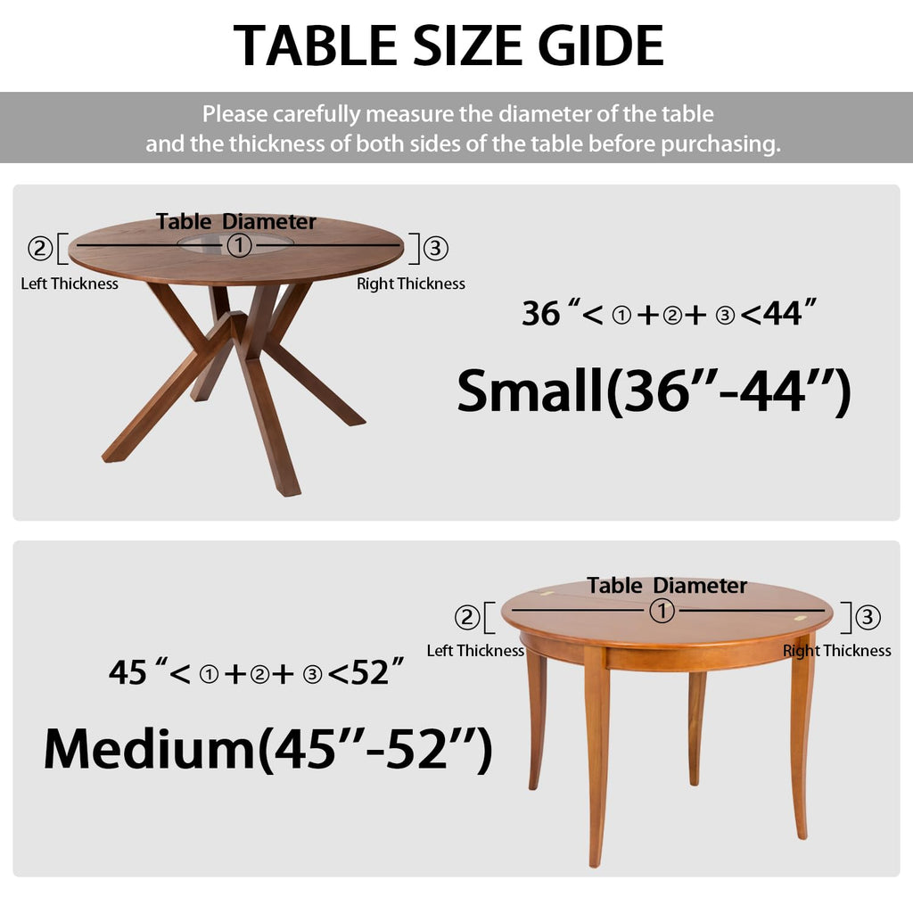 Round Fitted Tablecloth with Elastic Round Outdoor Tablecloths Fitted Table Covers for Tables Waterproof Reusable