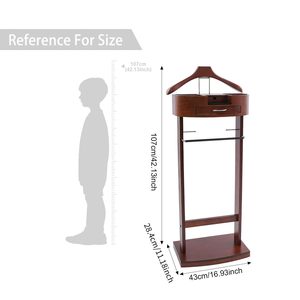 Valet Stand Wood Suit Rack Wooden Display Valet Stand With Base Organizer