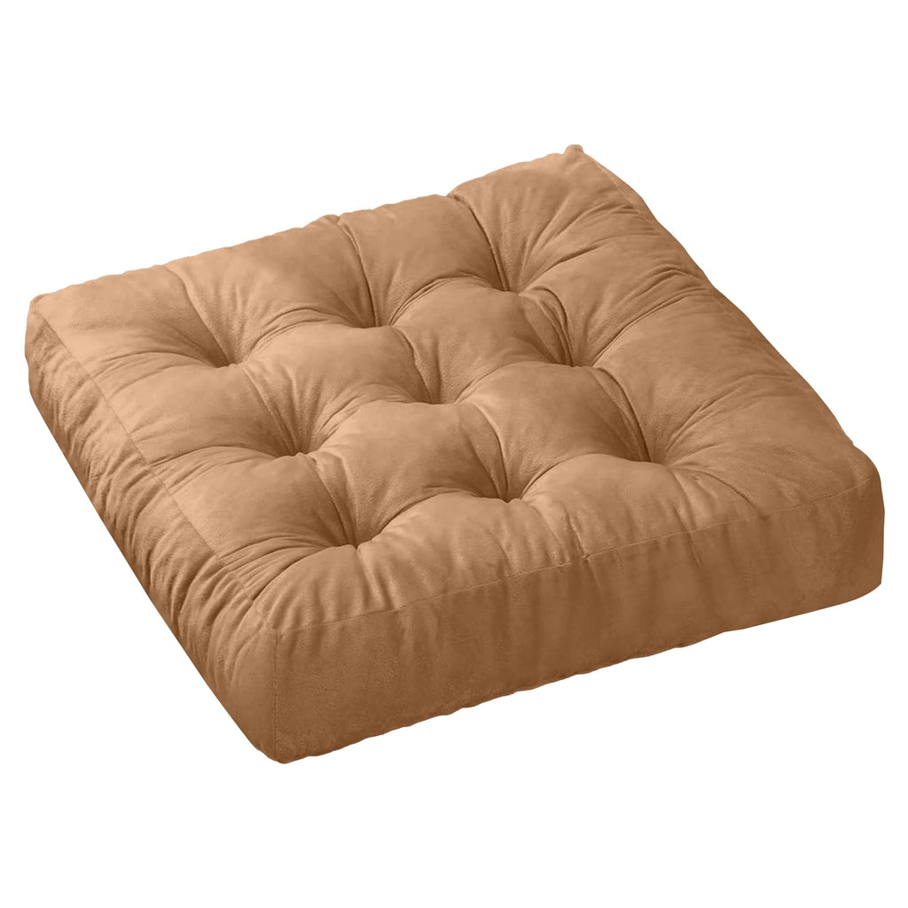 Floor Cushions - Large Square Tufted Floor Pillow, Meditation Cushion, Floor Chair Pillow for Seating & Lounging