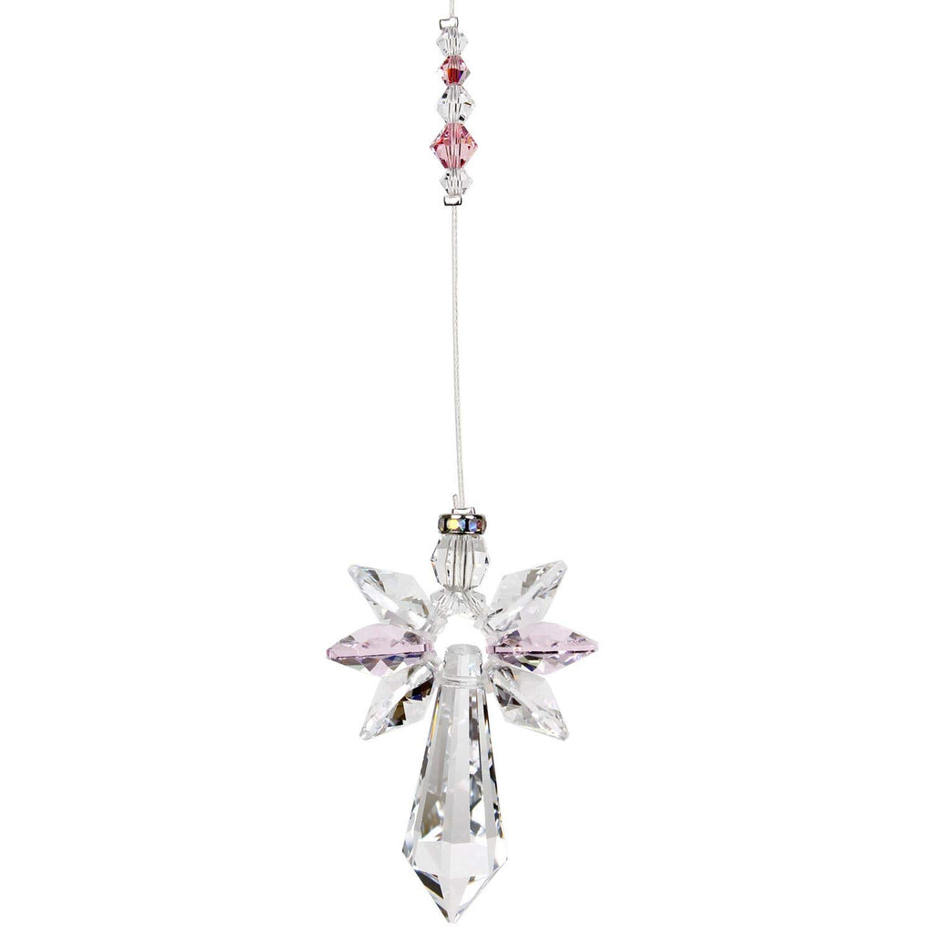 Chimes Woodstock Rainbow Makers Collection, Crystal Guardian Angel, Large (2'') Rose, Large Guardian Angels Crystal