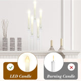 4 Sets Acrylic Candelabra Candle Holder 5 Arm Wedding Table Centerpiece 18.1" Tall Acrylic Clear Candle Holder with