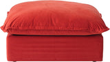 Ottoman Module for Living Room, Cushion Covers Removable, Minimalist Comfy Breathable Ottoman Seater Paired with Sofa Couch for Living Room Apartment, Red A124-B0F2YQ5WY2
