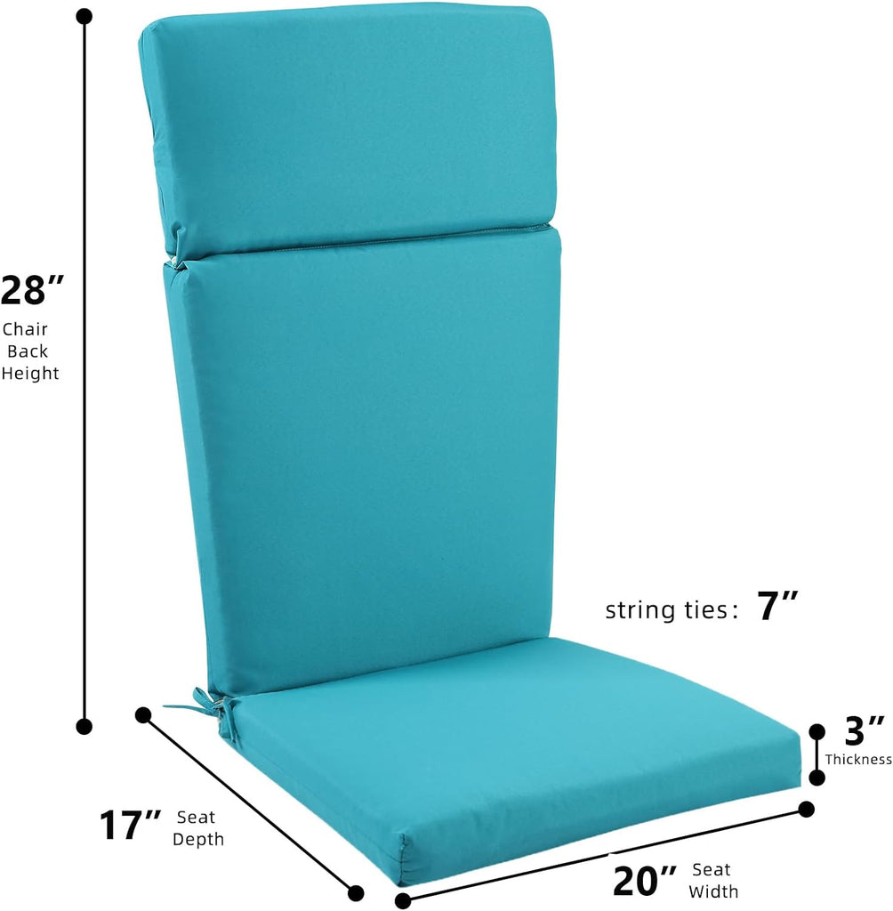 Adirondack Chair High Density Foam Cushions,High Back Outdoor Rocking Chair Cushion