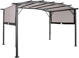 9' x 12' Outdoor Pergola with Retractable Canopy