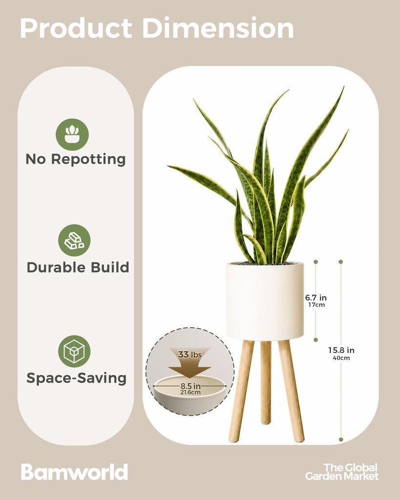 Single Plant Holder for Indoor Plants Metal Planter Stand 8.5in