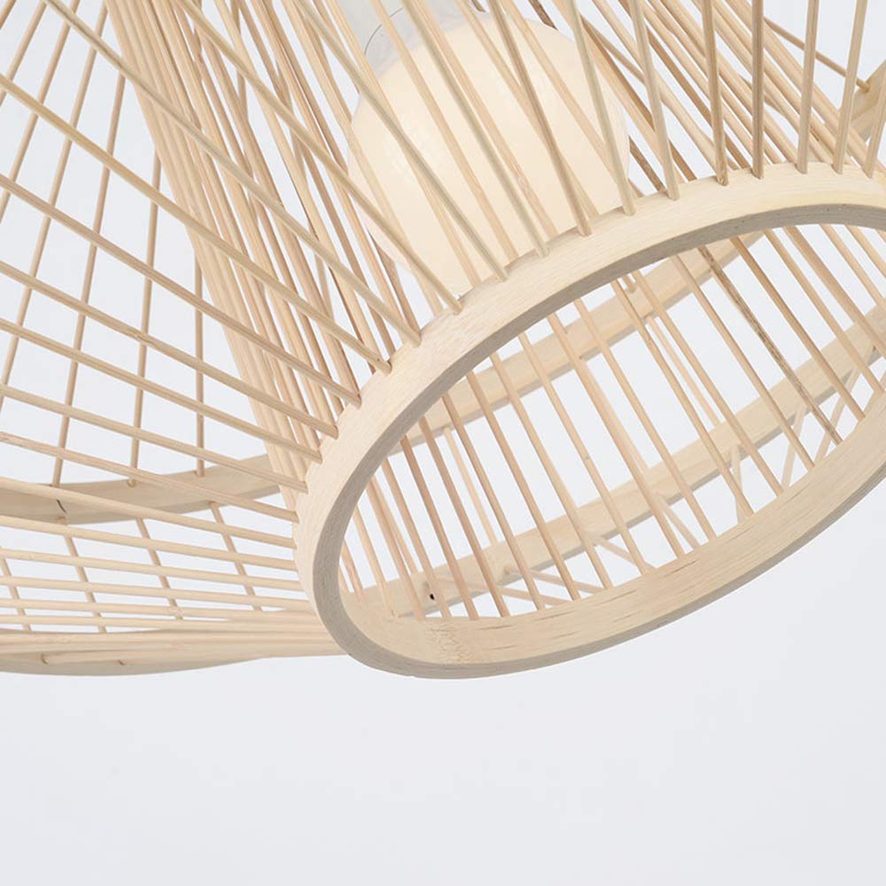 Lighting Handmade Bamboo Pendant Light Natural Chandeliers Woven Light 1 Light Hanging Light Restaurant Farmhouse