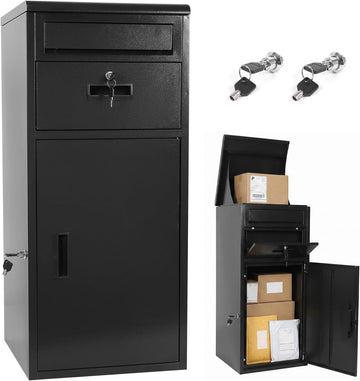 Extra Large Outdoor Package Delivery Box 40"x20"x20" Lockable Waterproof Anti-Theft Parcel Drop Box Secure Package