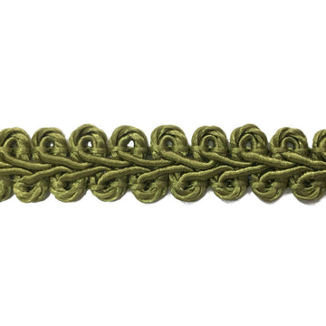 Braid Trim Green 1/2 inch 13.6 Yards French Gimp Trim