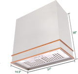 30 Inch Copper Wall Mount Range Hood Ducted