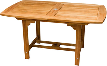 Rectangular Family Expansion Teak Table, 60/78-Inch
