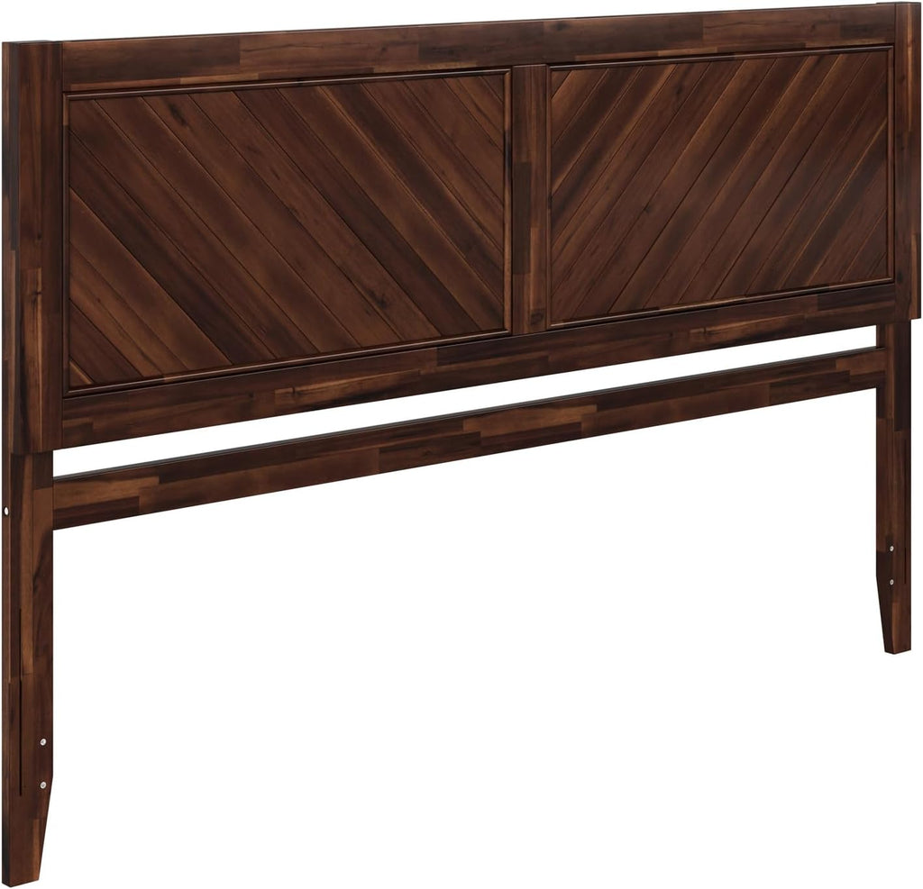 King Solid Wood Rustic Farmhouse Headboard, Barnwood