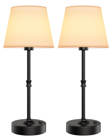 Cordless Table Lamp Rechargeable: Fast Charging & Long Lasting - 2700K Warm Light Small Vintage Brass Bedside Lamps