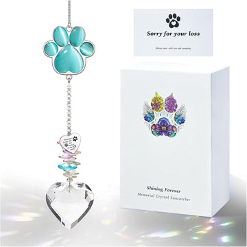 Dog Memorial Gifts for Loss of Dog, Pet Sympathy, Dog Memorial Suncatcher