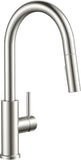 Kitchen Faucets with Pull Down Sprayer, Brushed Nickel Classic Single Handle Stainless Steel High Arc Faucet for