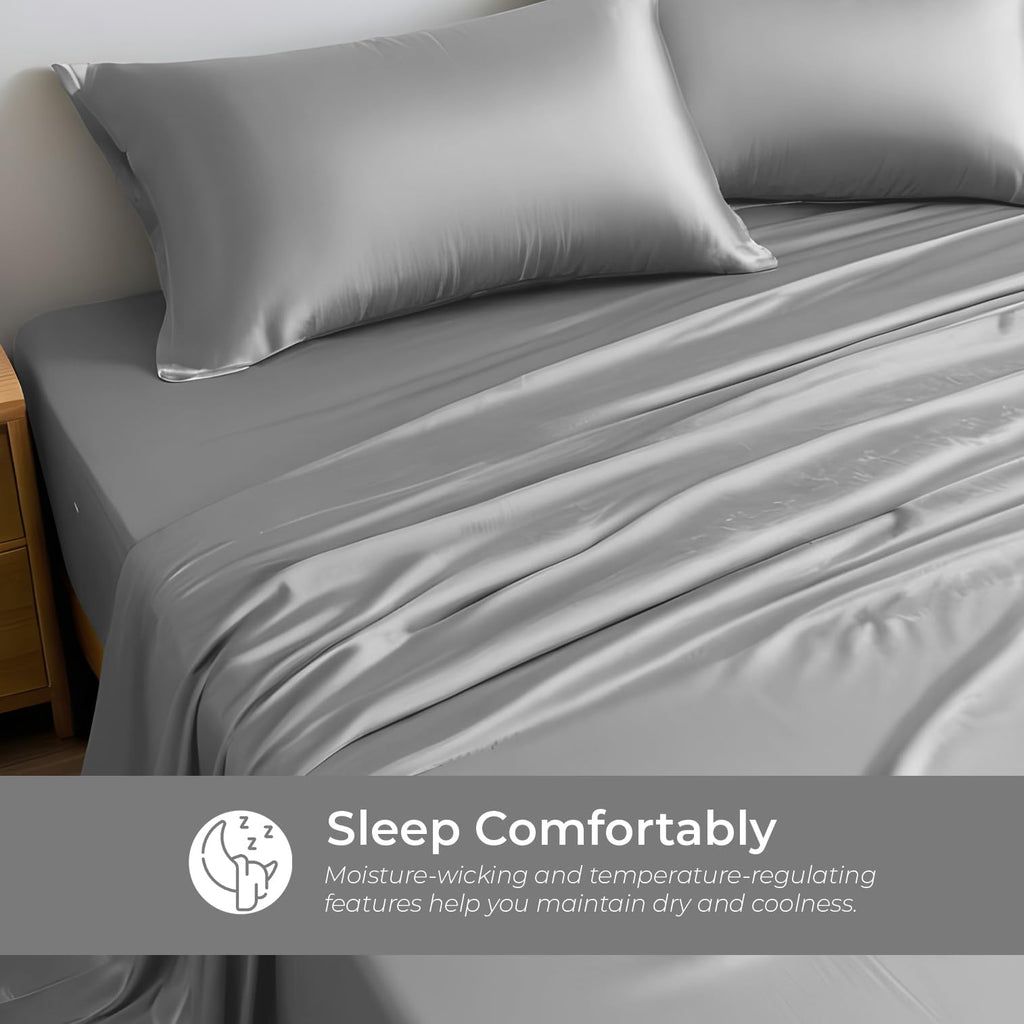 Premium 100% Viscose Derived from Bamboo RV Short Queen Sheet Set - Ultra Soft, Breathable & Cooling, Ideal for Hot