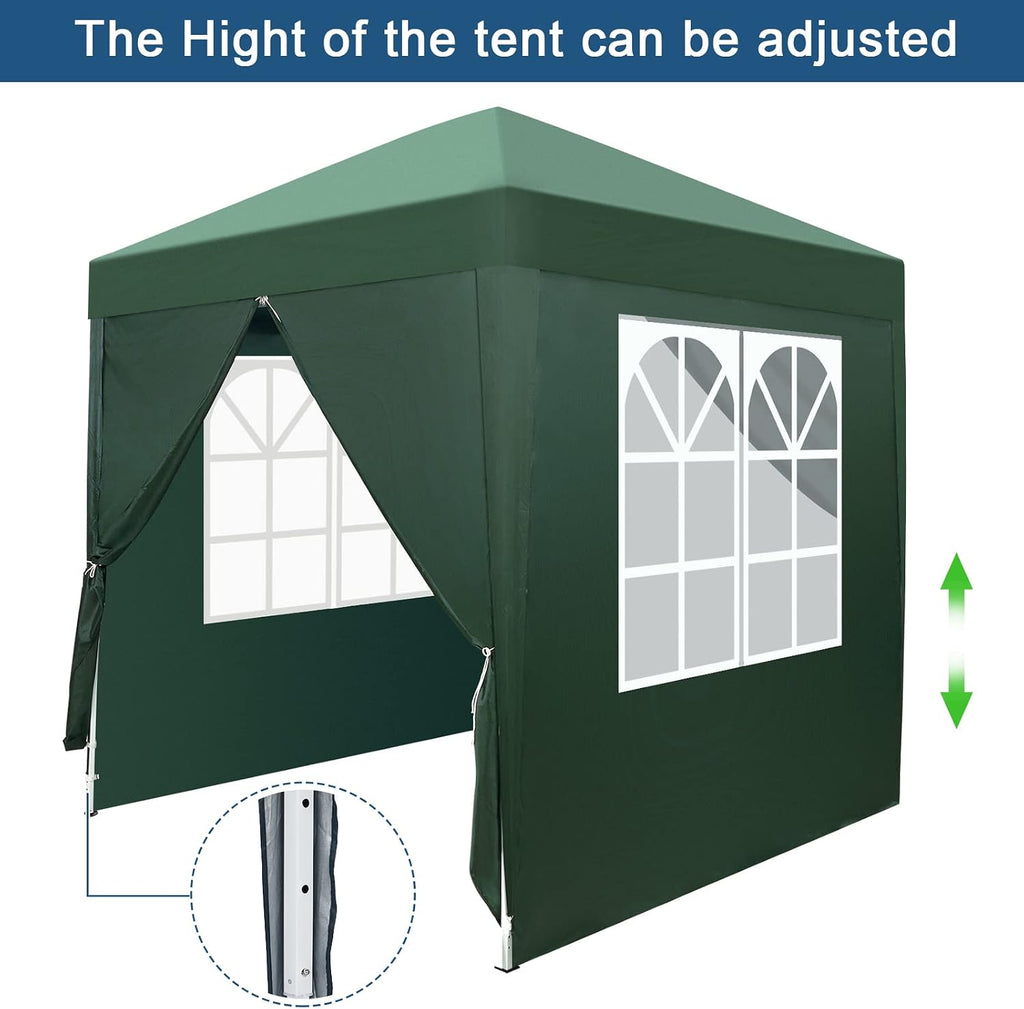 6.5x6.5ft Pop Up Canopy Tent, Outdoor Instant Shelter Folding Canopy with 4 Side Walls and Carry Bag Events, Party