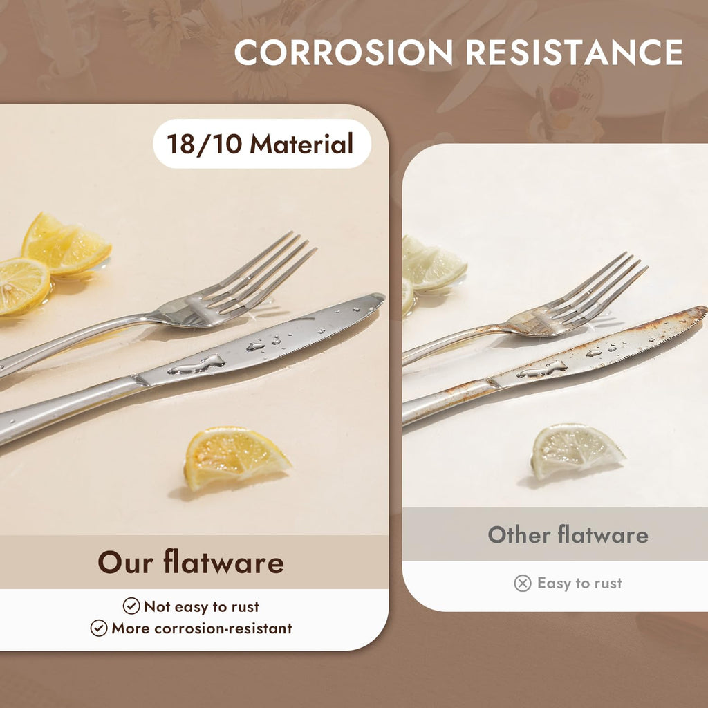 20-Piece Silverware Set for 4, 18/10 Stainless Steel