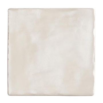 4x4 Inch HTCFD Premium Quality Almond Matte Zellige Ceramic Tile with Subtle Shimmer | Handmade Look Moroccan Square