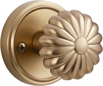 Door Knob Champagne Bronze Passage Door Handle Doorknob, 1 Pack