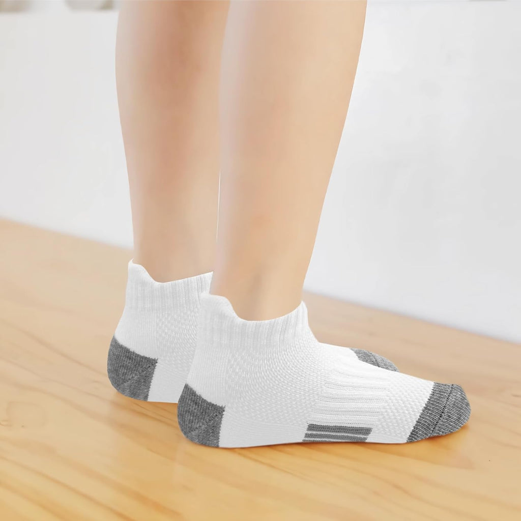 Boys Socks 18 Pairs Ankle Socks Boy Running Athletic Sock Low Cut Ankle Sock for Little Big Kids
