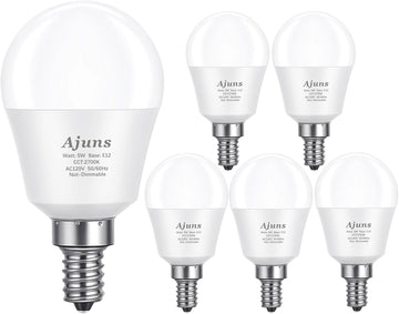 5Watt (40W Equivalent) LED Bulbs, E12 Small Base Ceiling Fan Light Bulbs,450 Lumen,Warm White 2700K, 120V A15 LED