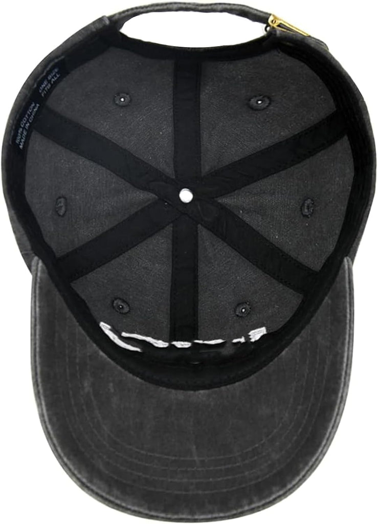 Boys' Skull Dinosaur Hat, Embroidered Dino Washed Adjustable Baseball Cap for Kids