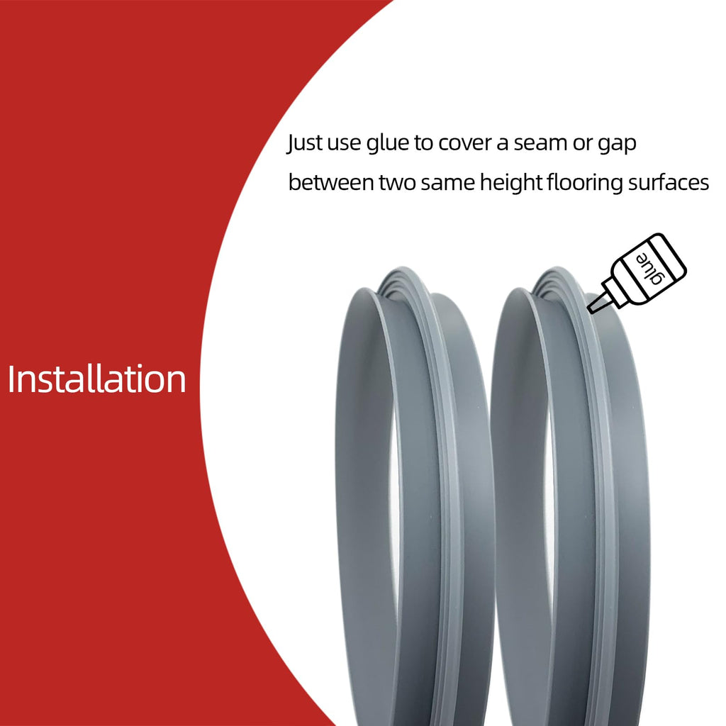 T Rubber Trim Molding, Fit 1 inch Edge, Shelf Edging Banding, Center Barb Tee Moulding for Tables, Floor Transition