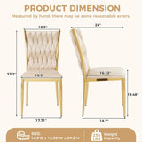 Velvet Dining Chairs Set of 6 with Gold Metal Legs, Modern Upholstered Kitchen Chairs